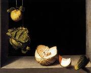 SANCHEZ COELLO, Alonso Still-life with Quince, Cabbage, Melon and Cucumber Sweden oil painting artist